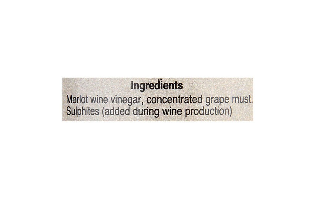 Dolce Vita Merlot Sweet Wine Vinegar   Glass Bottle  250 millilitre